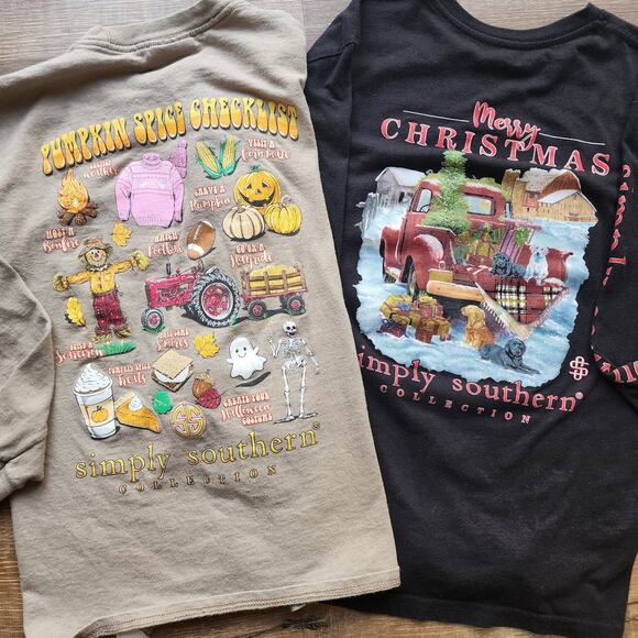 Simply Southern Other - Simply Southern Holiday Halloween / Christmas Long Sleeve Bundle | Youth Medium